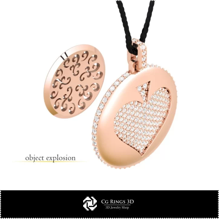 3D CAD Pendant with Playing Cards