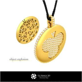 3D CAD Pendant with Playing Cards Home, Jewelry 3D CAD, Pendants 3D CAD , 3D Diamond Pendants, 3D Ball Pendants