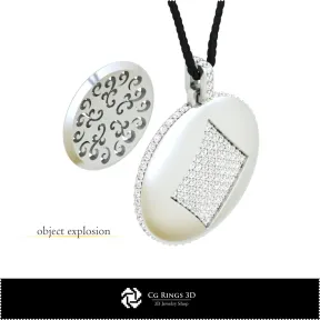 3D CAD Pendant with Playing Cards