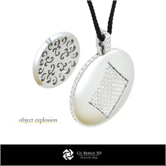 3D CAD Pendant with Playing Cards Home, Bijoux 3D CAO, Pendentifs 3D CAO, Pendentifs Diamant 3D, Pendentifs Boule 3D