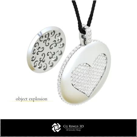 3D CAD Pendant with Playing Cards