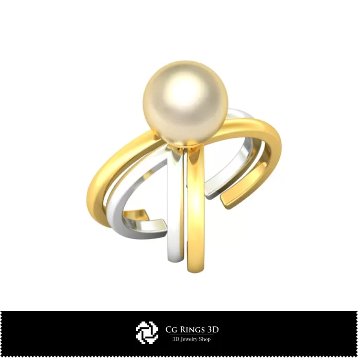 Bague à perle - Bijoux 3D CAD Bague à perle - Bijoux 3D CAD