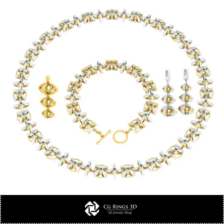 Set bijuterii CAD 3D pentru acasă, Bijuterii CAD 3D, Seturi de bijuterii CAD 3D