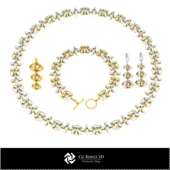 Set bijuterii CAD 3D pentru acasă, Bijuterii CAD 3D, Seturi de bijuterii CAD 3D