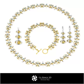 Set bijuterii CAD 3D pentru acasă, Bijuterii CAD 3D, Seturi de bijuterii CAD 3D