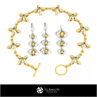 Set bijuterii CAD 3D pentru acasă, Bijuterii CAD 3D, Seturi de bijuterii CAD 3D