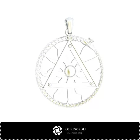 Pendentif 3D avec serpent maçonique