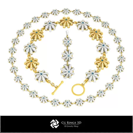 3D-CAD-Schmuckset für Zuhause, Schmuck 3D-CAD, Schmucksets 3D-CAD