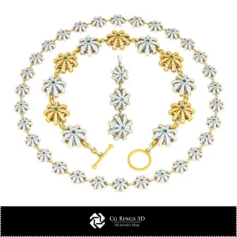 3D-CAD-Schmuckset für Zuhause, Schmuck 3D-CAD, Schmucksets 3D-CAD