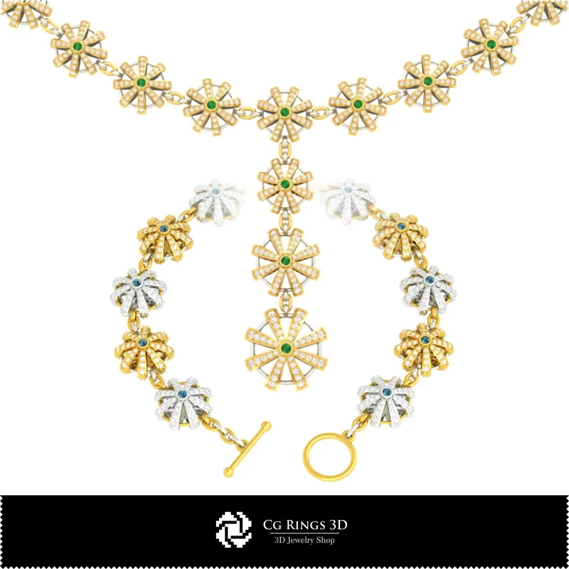 Ensemble de bijoux 3D CAO