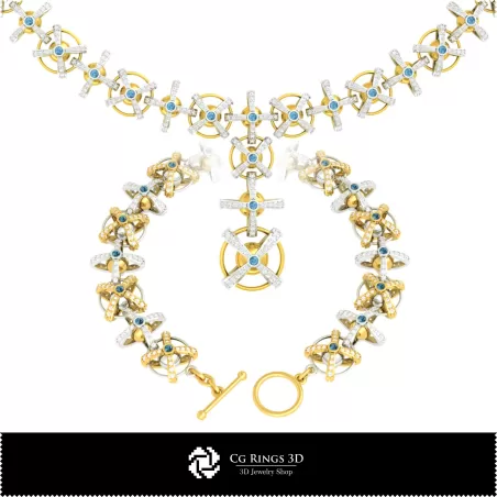 Conjunto de Joyas CAD 3D para el Hogar, Joyas CAD 3D, Conjuntos de Joyas CAD 3D