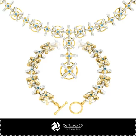 Set bijuterii CAD 3D pentru acasă, Bijuterii CAD 3D, Seturi bijuterii CAD 3D