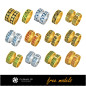 3D CAD Collection of Wedding Rings With Enamel - Free 3D Models