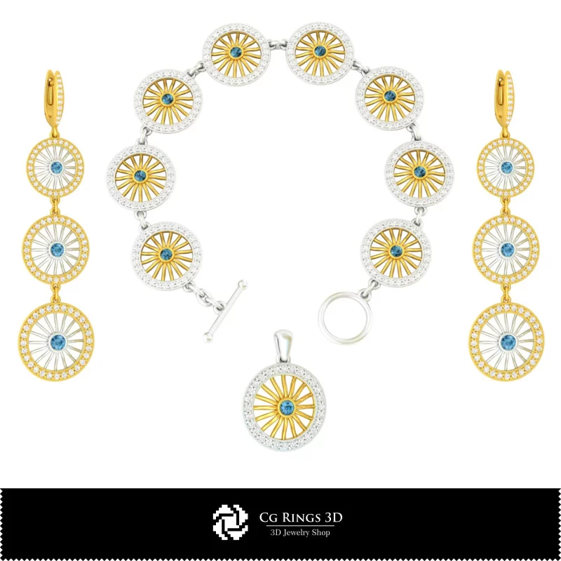 Conjunto de Joyería 3D CAD