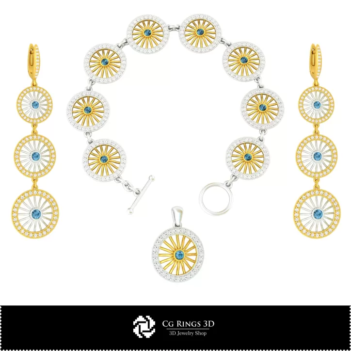 Ensemble de bijoux 3D CAO
