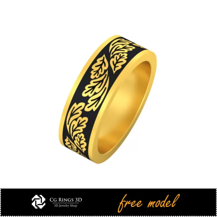Colección CAD 3D de Anillos de Boda con Esmalte - Modelos 3D Gratis