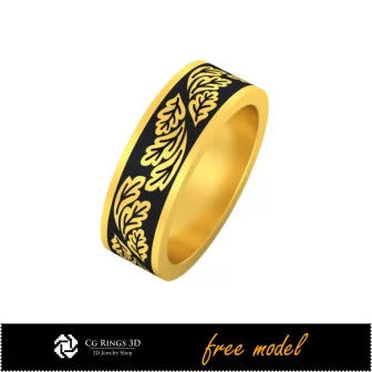 3D CAD Collection of Wedding Rings With Enamel - Free 3D Models Home, Jewelry 3D CAD, Free 3D Jewelry, Jewelry Collections 3D 