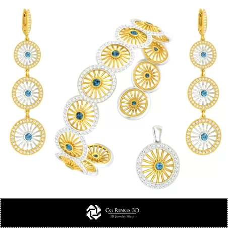 3D-CAD-Schmuckset für Zuhause, 3D-CAD-Schmuck, 3D-CAD-Schmucksets