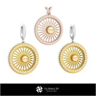 Set bijuterii CAD 3D acasă, Bijuterii CAD 3D, Seturi de bijuterii CAD 3D