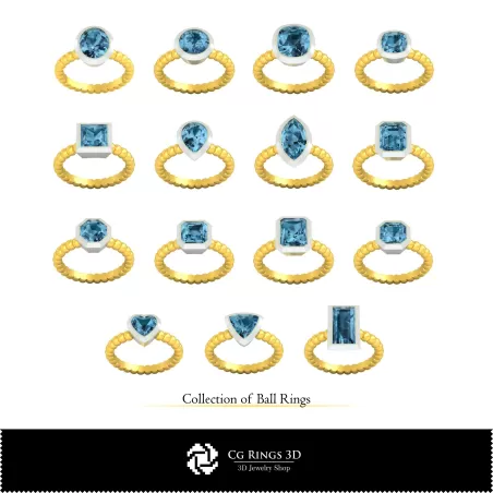 3D-CAD-Kollektion von Kugelringen Home, Schmuck 3D-CAD, Schmuckkollektionen 3D-CAD