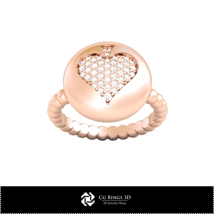 Anello con carte da gioco - Gioielli 3D CAD