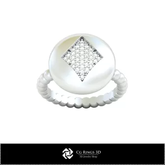 Anello 3D CAD con carte da gioco, gioielleria 3D CAD, anelli 3D CAD, anelli con diamante 3D, anelli moda 3D