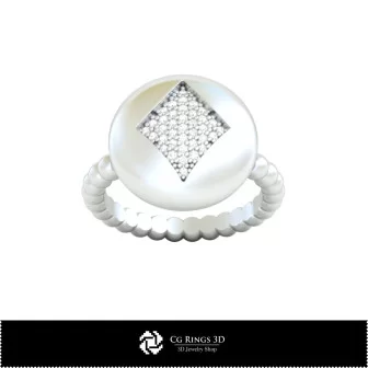 Inel CAD 3D cu cărți de joc acasă, Bijuterii CAD 3D, Inele CAD 3D, Inele cu diamante 3D, Inele de modă 3D