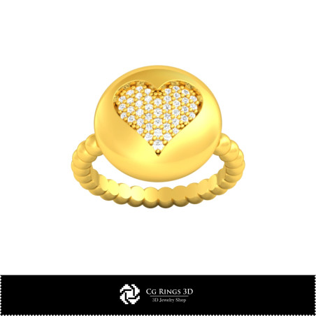 Ring with Playing Cards - Jewelry 3D CAD