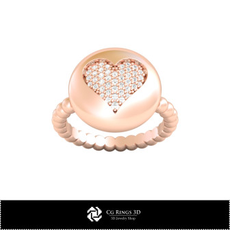 3D CAD Ring with Playing Cards Home, Bijuterii 3D , Inele 3D CAD, Inele cu Diamante 3D, Inele Fashion 3D 