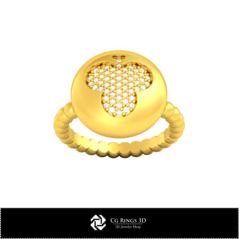 3D CAD Ring with Playing Cards Home,  Jewelry 3D CAD, Rings 3D CAD , Diamond Rings 3D, Fashion Rings 3D