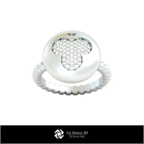 Ring mit Spielkarten - Schmuck 3D-CAD