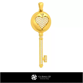 Pandantiv cheie CAD 3D cu cărți de joc, bijuterii CAD 3D, pandantive CAD 3D, pandantive cu diamant 3D