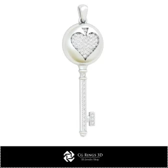Ciondolo portachiavi 3D CAD con carte da gioco, Gioielli 3D CAD, Ciondoli 3D CAD, Ciondoli con diamante 3D