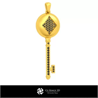 Ciondolo chiave 3D CAD con carte da gioco, Gioielli 3D CAD, Ciondoli 3D CAD, Ciondoli con diamanti 3D