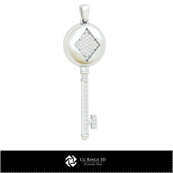 3D CAD Key Pendant  with Playing Cards Home, Bijoux 3D CAO, Pendentifs 3D CAO, Pendentifs Diamant 3D