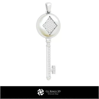 3D CAD Key Pendant with Playing Cards Home, Bijoux 3D CAO, Pendentifs 3D CAO, Pendentifs Diamant 3D