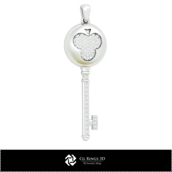 Ciondolo chiave 3D CAD con carte da gioco, Gioielli 3D CAD, Ciondoli 3D CAD, Ciondoli con diamante 3D