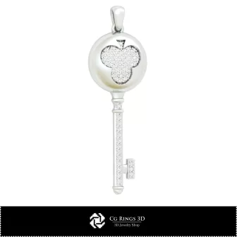 Pandantiv cheie 3D CAD cu cărți de joc, Bijuterii 3D CAD, Pandantive 3D CAD, Pandantive cu diamant 3D