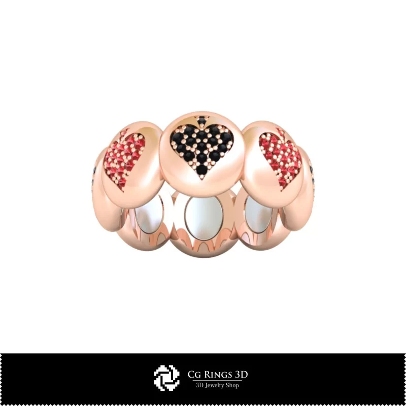 3D CAD Ring with Playing Cards Home, Bijuterii 3D , Inele 3D CAD, Verighete 3D, Inele Prieteni pe Vecie 3D, Inele Fashion 3D , I