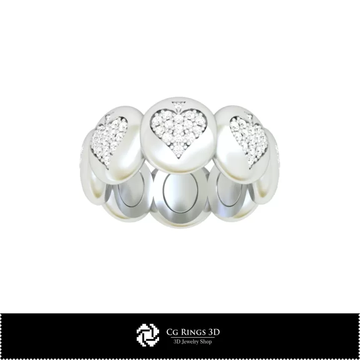 Ring mit Spielkarten - Schmuck 3D-CAD