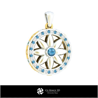 3D Pendant With Diamonds Home,  Jewelry 3D CAD, Pendants 3D CAD , 3D Diamond Pendants