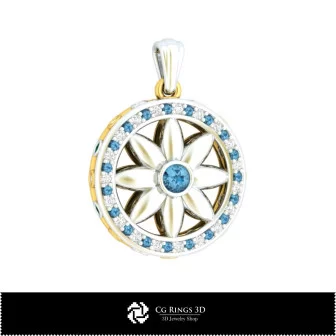 Pendentif 3D avec diamants Maison, Bijoux CAO 3D, Pendentifs CAO 3D, Pendentifs diamants 3D