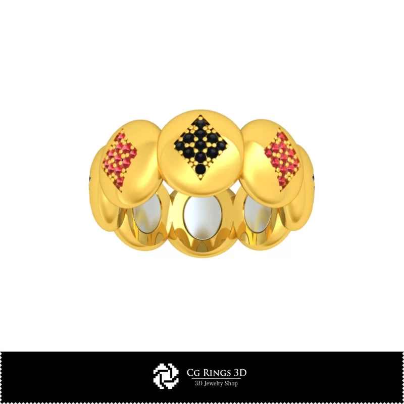 Anello con carte da gioco - Gioielli 3D CAD