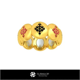 Anello 3D CAD con carte da gioco Home, Gioielleria 3D CAD, Anelli 3D CAD, Fedi nuziali 3D, Fedine eternity 3D, Anelli moda 3D,