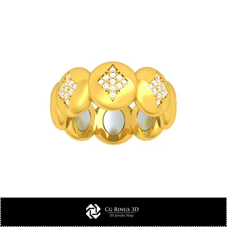 Ring mit Spielkarten - Schmuck 3D-CAD