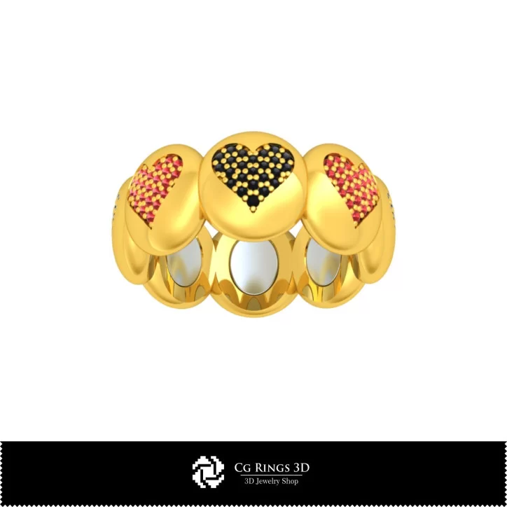 Ring with Playing Cards - Jewelry 3D CAD