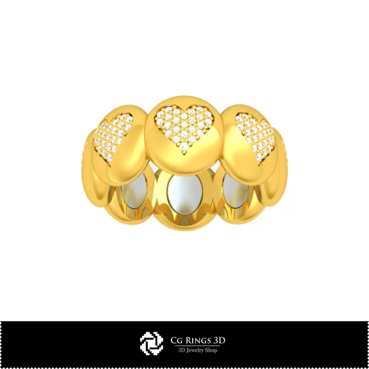 Ring mit Spielkarten - Schmuck 3D CAD