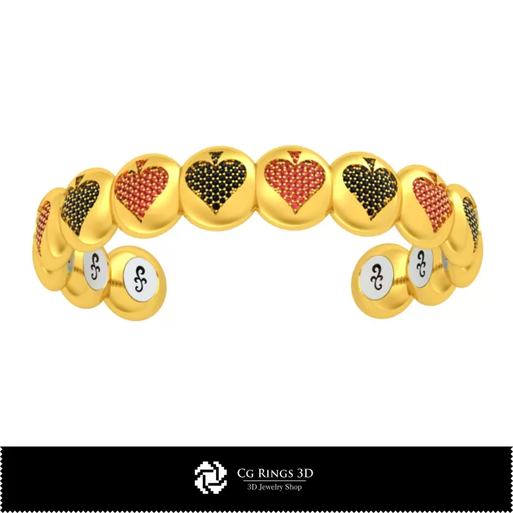 Armband mit Spielkarten - Schmuck 3D-CAD