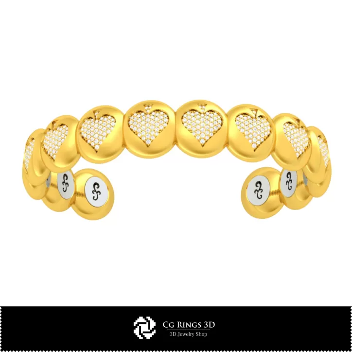 Armband mit Spielkarten - Schmuck 3D-CAD