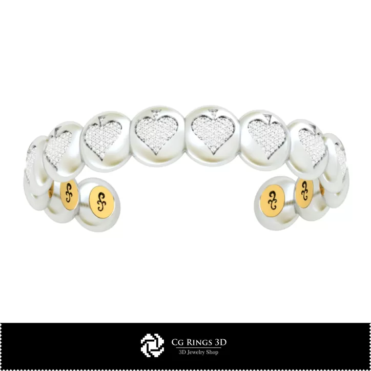 Bracciale con Carte da Gioco - Gioielli 3D CAD